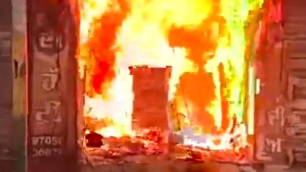 a massive explosion occurred at an illegal firecracker factory in a residential area of ludhiana injuring 14 people including six children