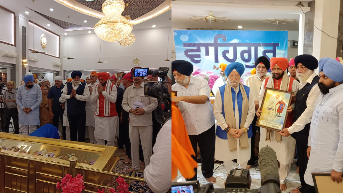 cm nayab singh saini joins charan suhave guru charan yatra in faridabad