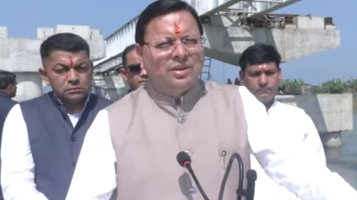 cm dhami laid the foundation stone of the sharda river front project
