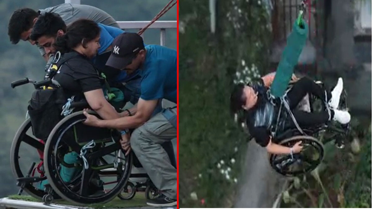 paralympian neerja goyal did bungee jumping in rishikesh