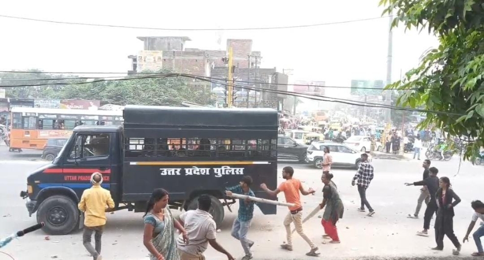 gorakhpur stone pelting case 22 identified police raids ongoing