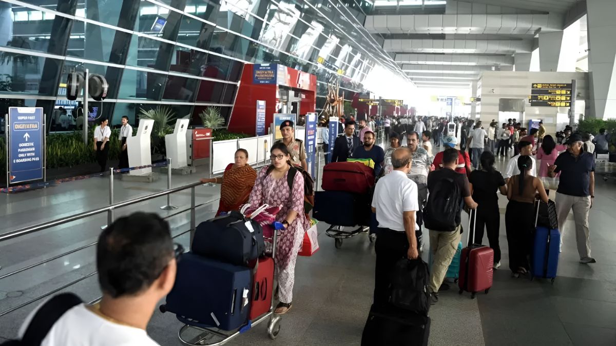 delhi airport terminal 1 baggage system malfunction causes delays