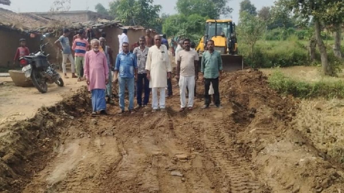 ranchi village builds road community effort after decades of neglect