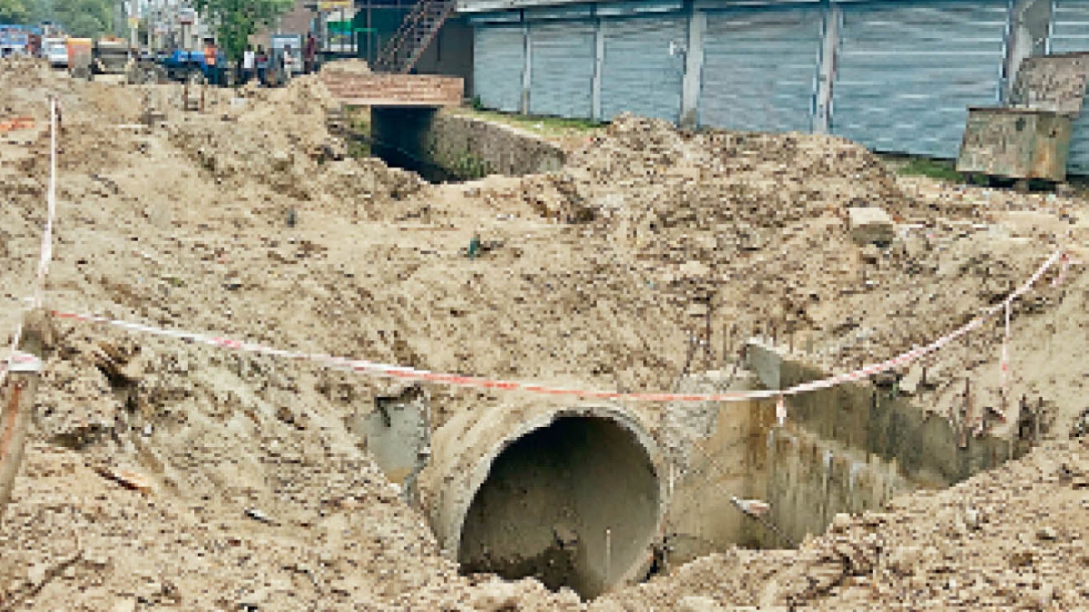 sonipat sector15 storm water line project to end waterlogging