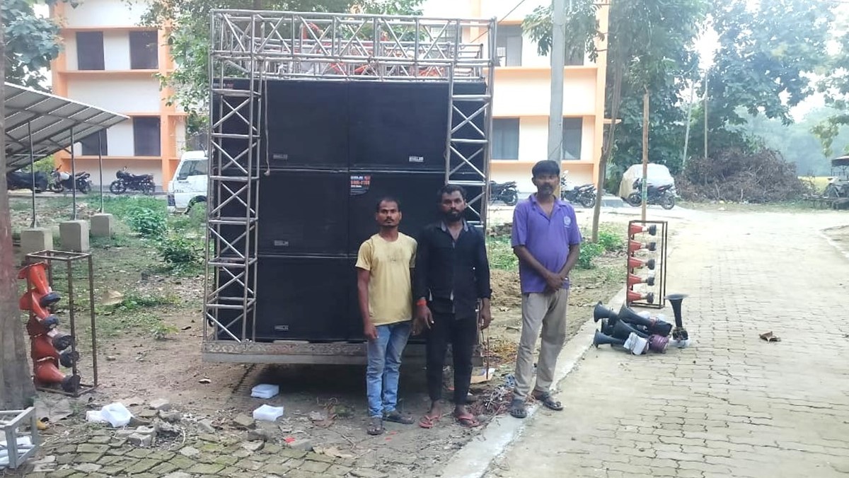 ballia fir against music system operators after police officer injured
