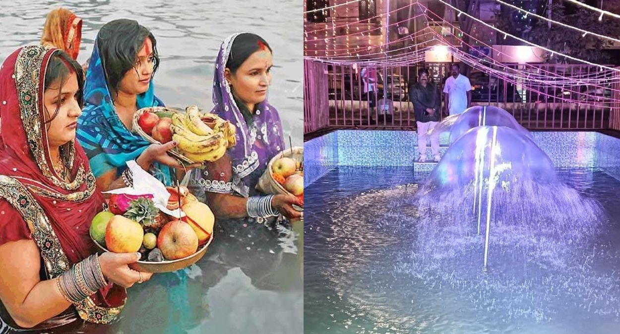 chhath ghat inaugurated in sector 56 chandigarh councilors initiative