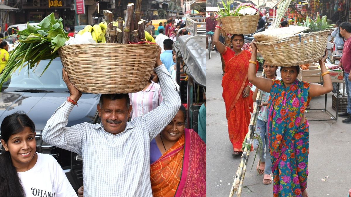 chhath puja 2024 delhi celebrates with kharna and preparations for sunset prayers
