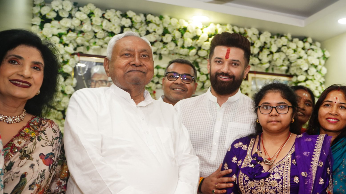 nitish kumar visits chirag paswan on chhath puja 2025 political significance