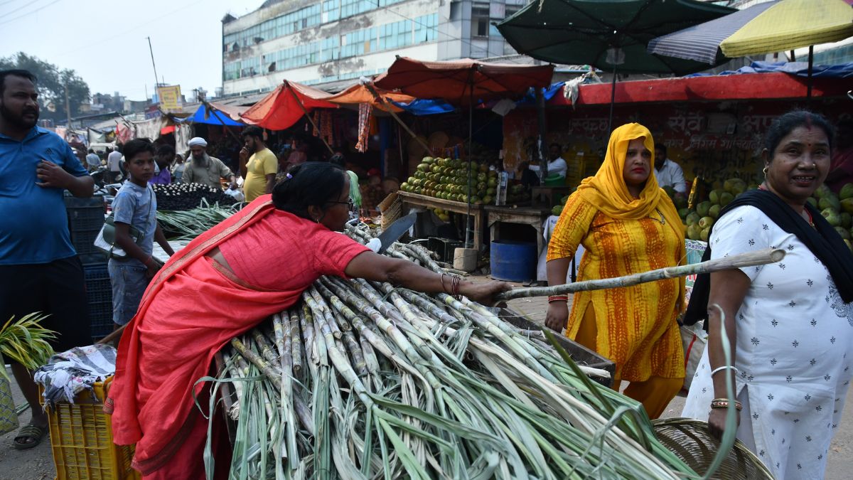 chhath puja sugarcane prices rise in ghaziabad