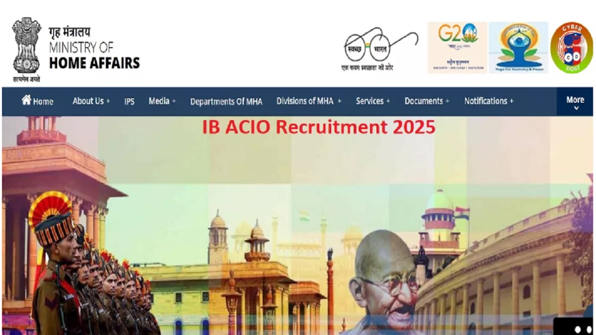 ib technical recruitment 2025 online application for ib acio officer grade ii tech recruitment begins apply immediately mha gov in