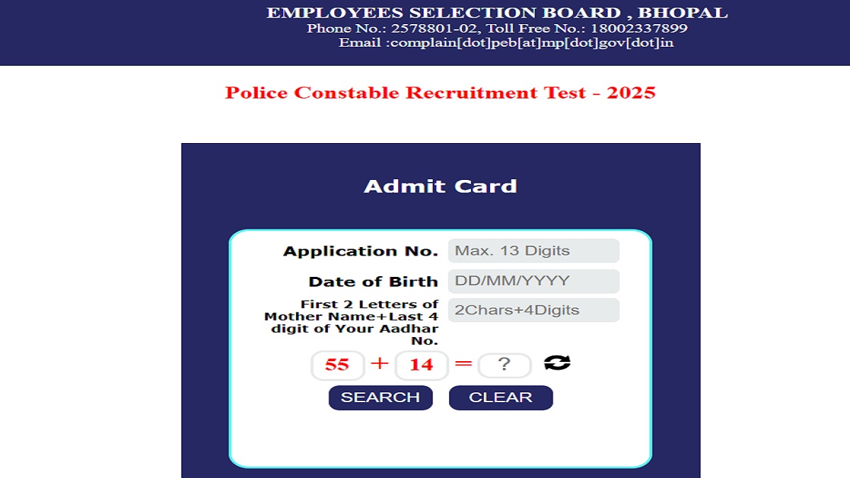 mp police admit card 2025 mp police constable exam admit card released at esb mp gov in download from the direct link given here
