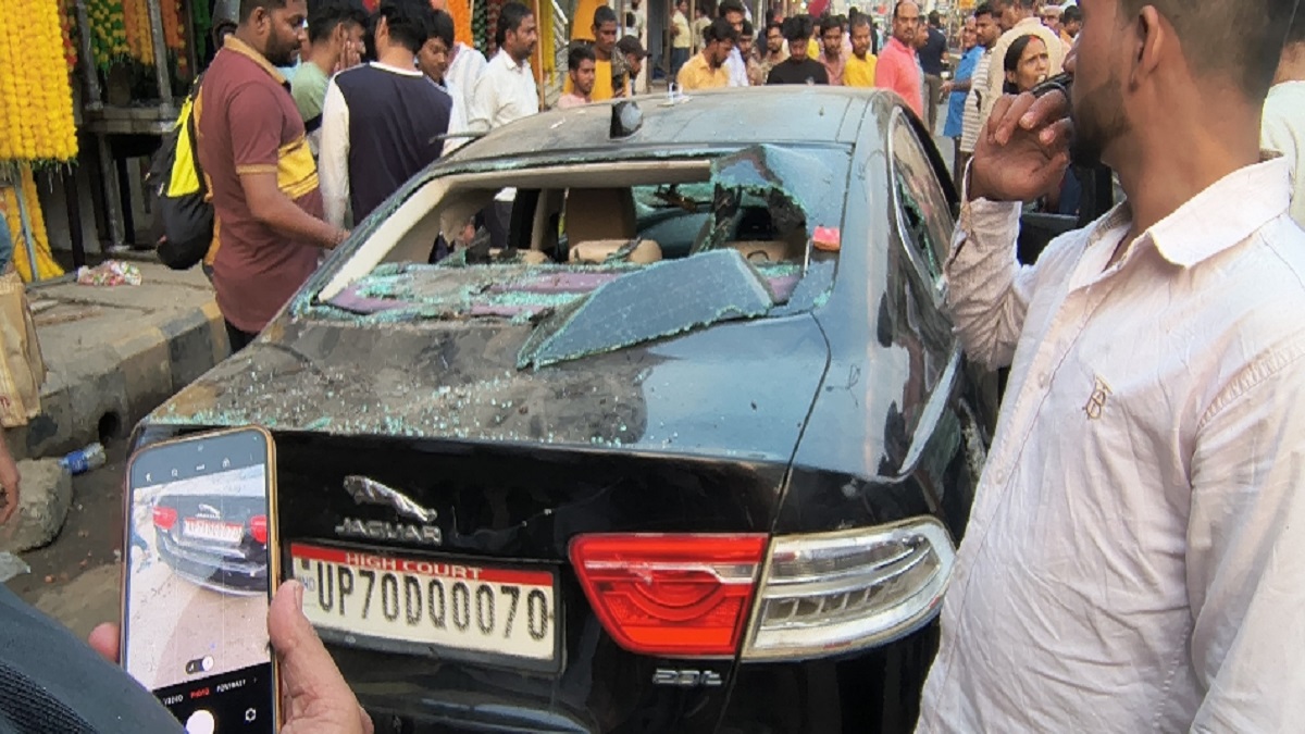 prayagraj road accident jaguar drivers blood report awaited