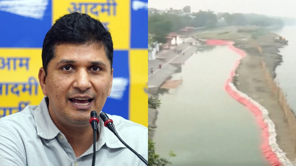 aap alleges bjp created fake yamuna for pm modis chhath dip