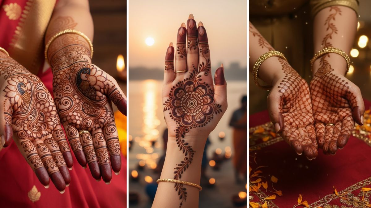 5 simple and easy mehndi designs for chhath puja 2025 festival