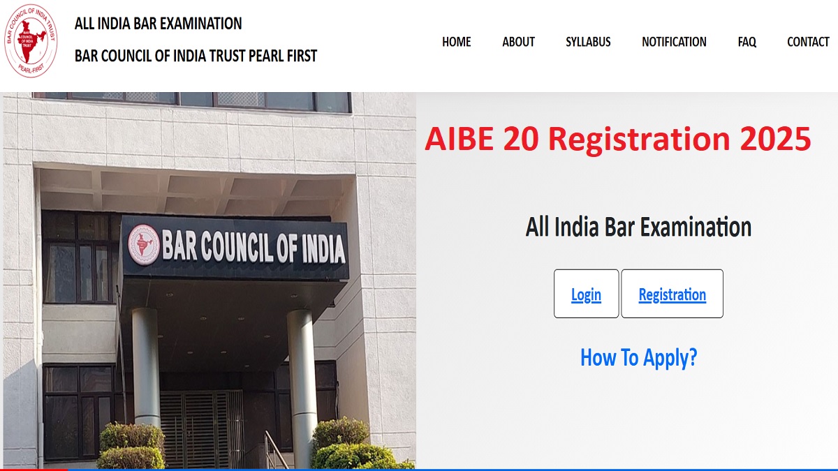 aibe 20 registration 2025 tomorrow is the last date to fill the form for all india bar examination apply immediately at allindiabarexamination com