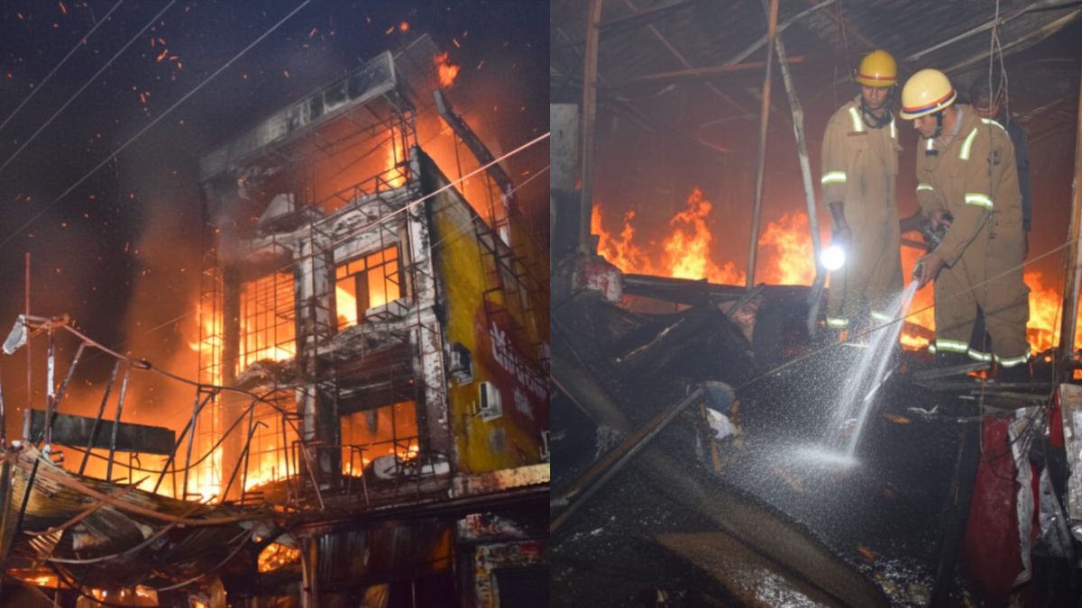 moradabad restaurant fire one dead four injured in blaze