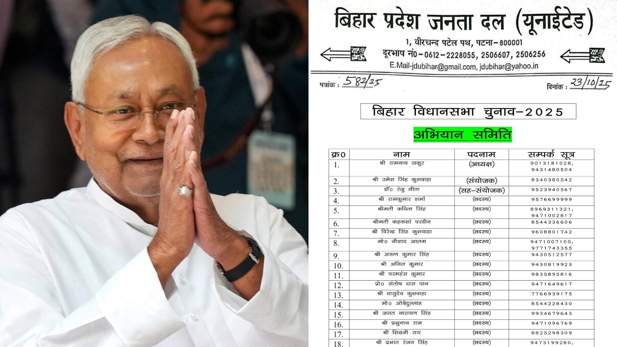jdu releases second list of campaign committee for bihar elections 2025