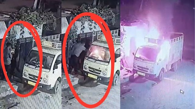 घर के बाहर खड़ी लोडर में पड़ोसी ने लगा दी आग, CCTV में कैद हो गया सबकुछ; देखें VIDEO