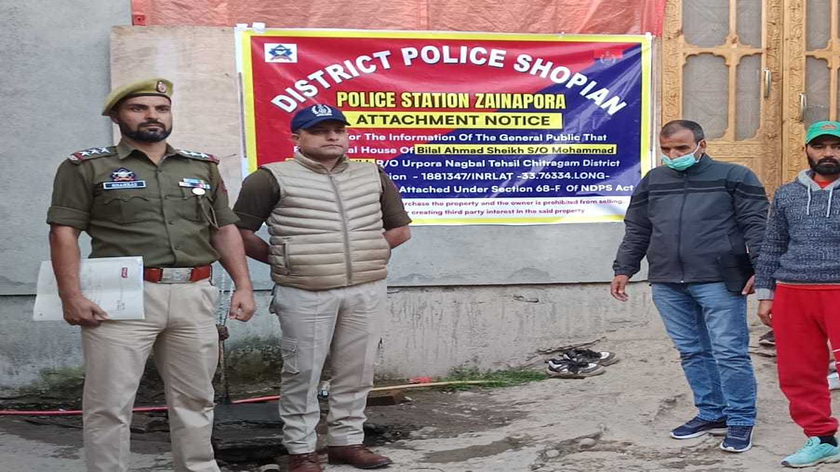 kashmir drug smugglers house seized by police in crackdown