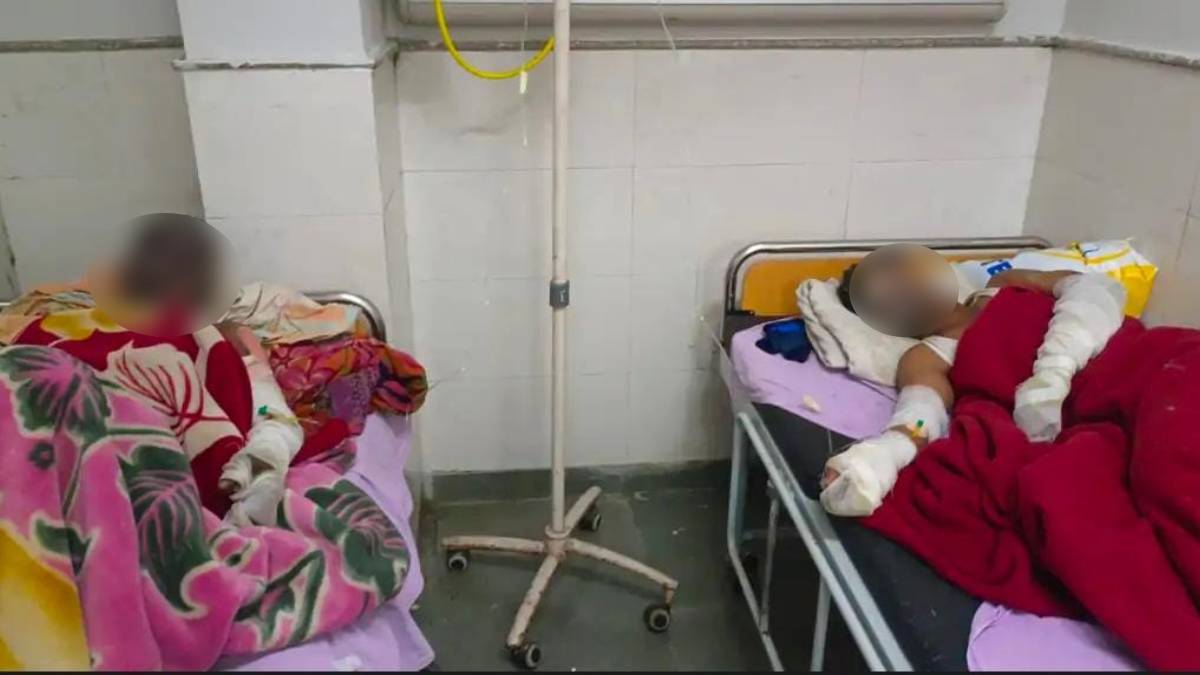 panipat cylinder blast father sons severely injured in gas leak explosion