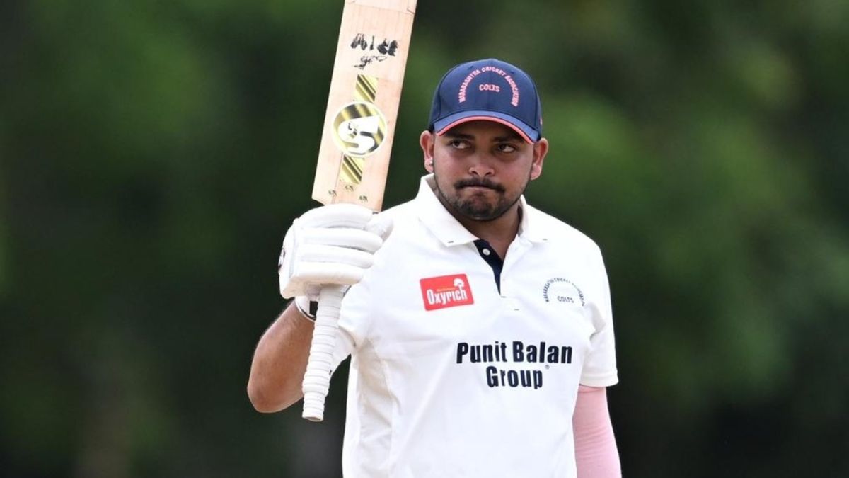 prithvi shaw century after 20 months ranji trophy maharashtra vs chandigarh surpasses rishabh pant record