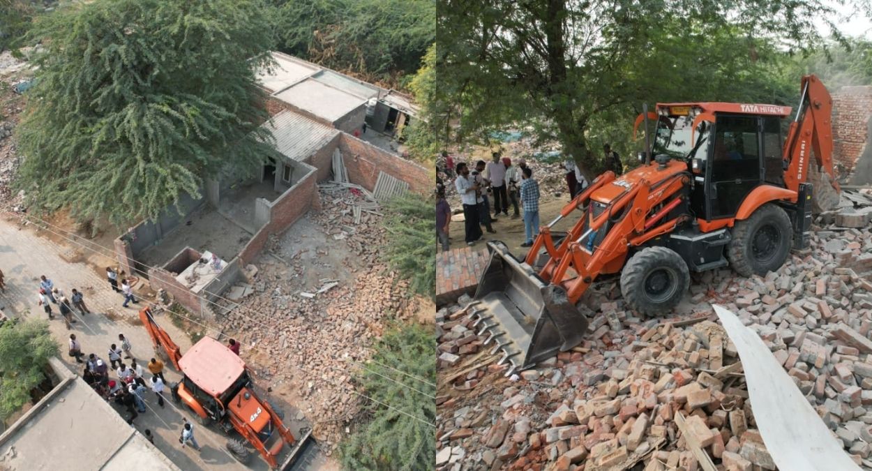 bathinda illegal property of drug smuggler demolished