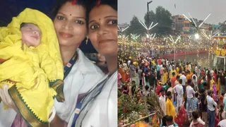 नवजात के साथ प्रसन्न मुद्रा में एएनएम। जागरण