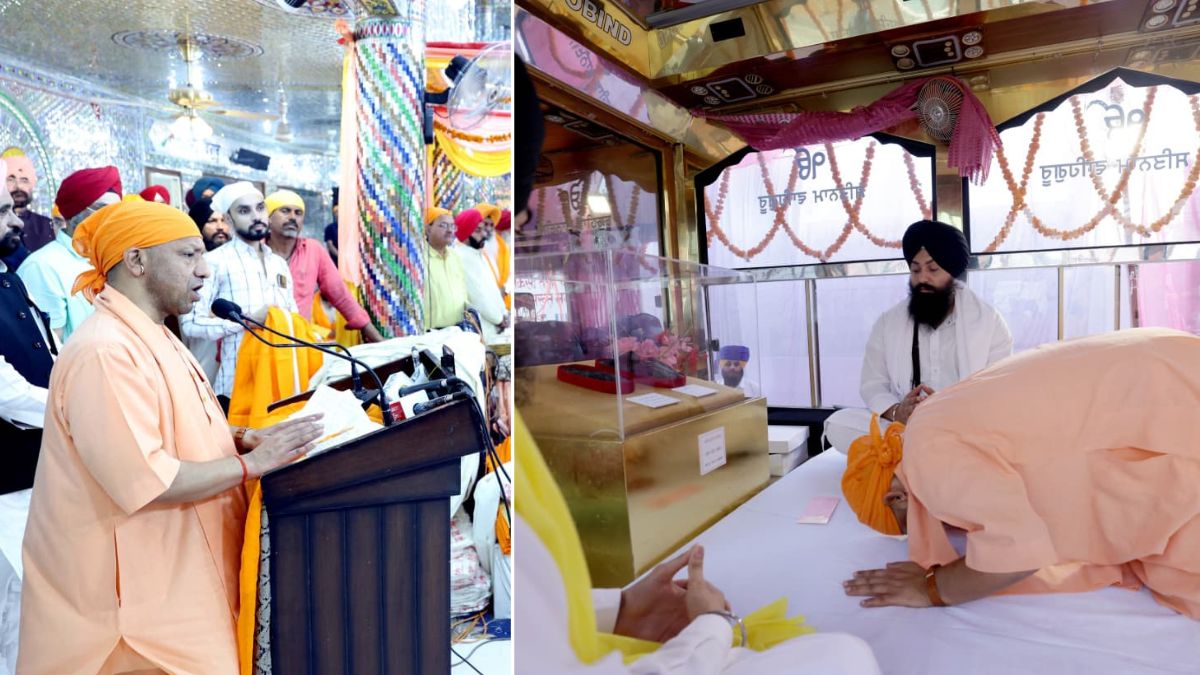 charan suhave guru charan yatra grand welcome in lucknow cm yogi lauds sikh tradition
