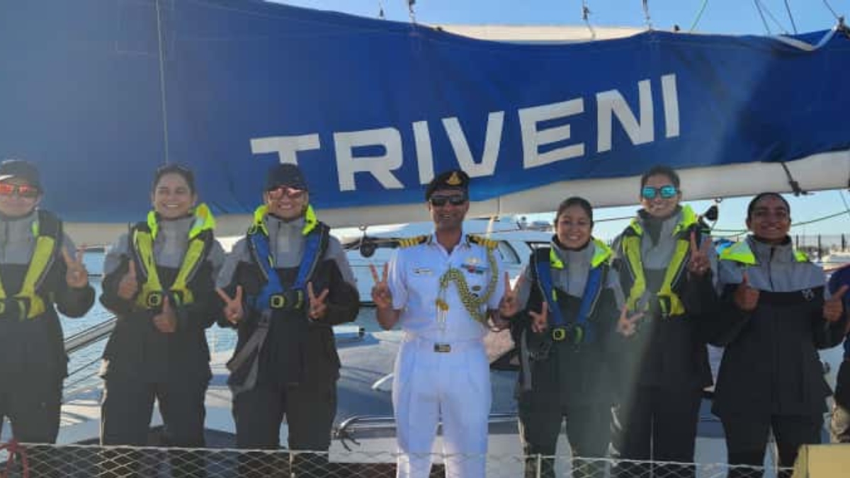 iasv triveni indian navy sailing vessel reaches australia