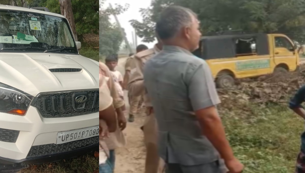 ghazipur opposition leaders driver accused of road encroachment