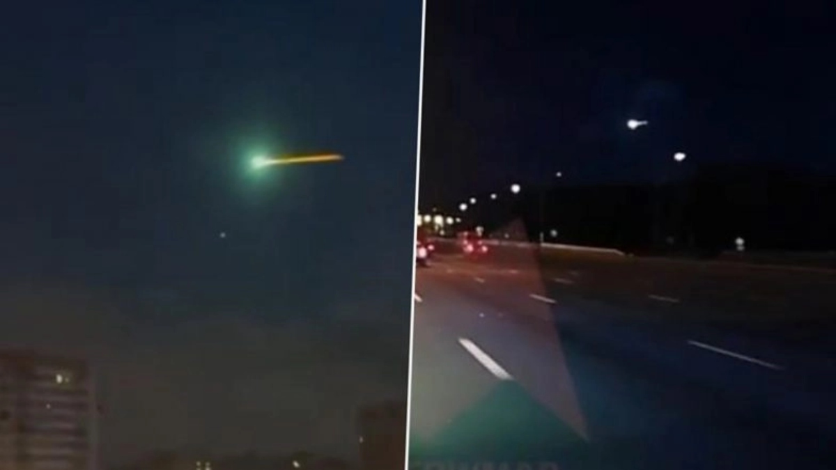 moscow fireball bright meteor lights up sky in russia