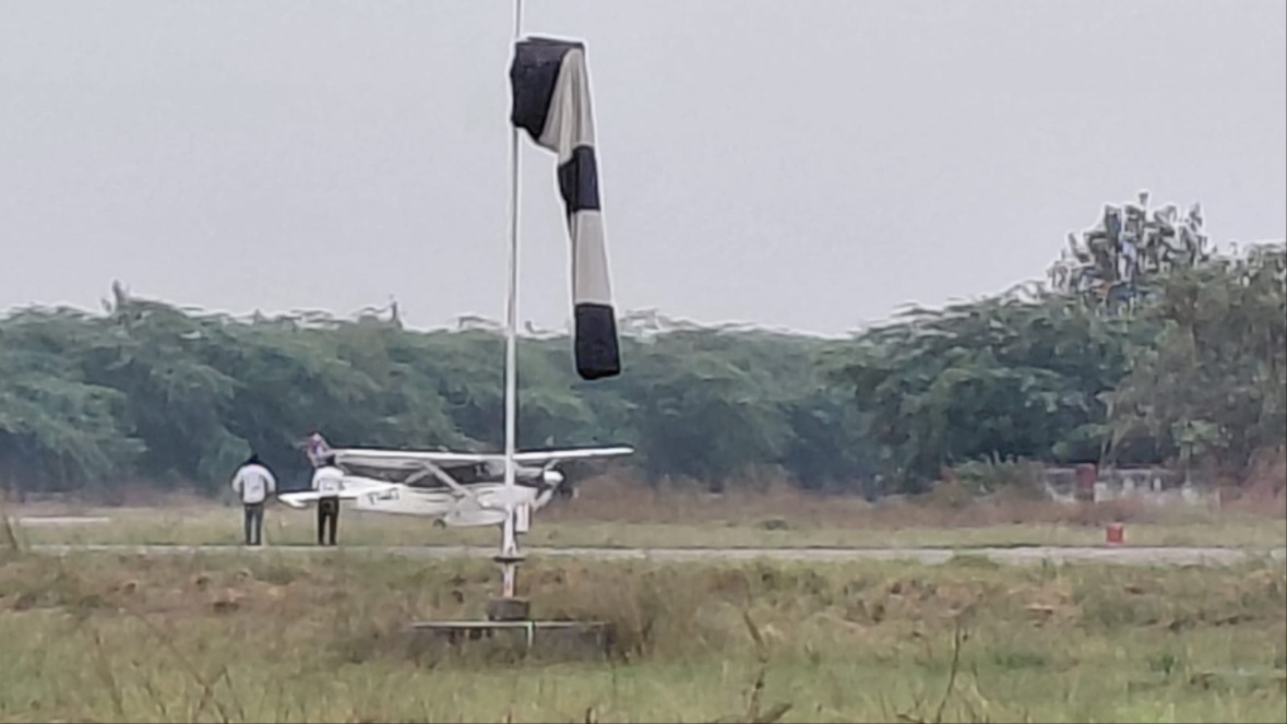 artificial rain plane lands in meerut after delhi airstrike