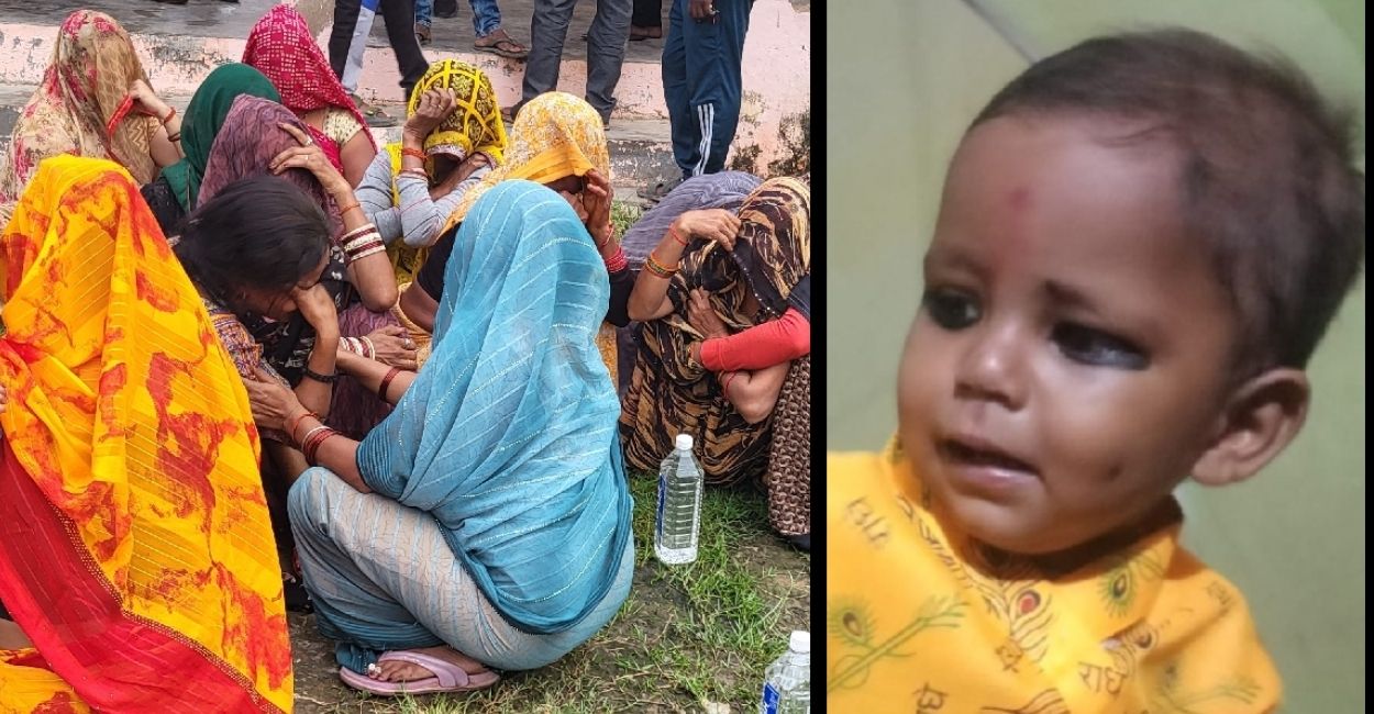 tragic accident in hamirpur car hits bike kills child