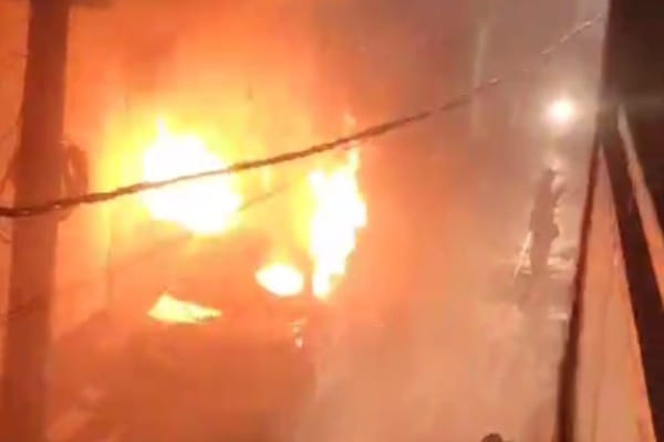 car set ablaze after clash in jamshedpur four arrested