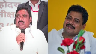 झारखंड सरकार के मंत्री संजय यादव और बांका के जदयू सांसद गिरिधारी यादव।
