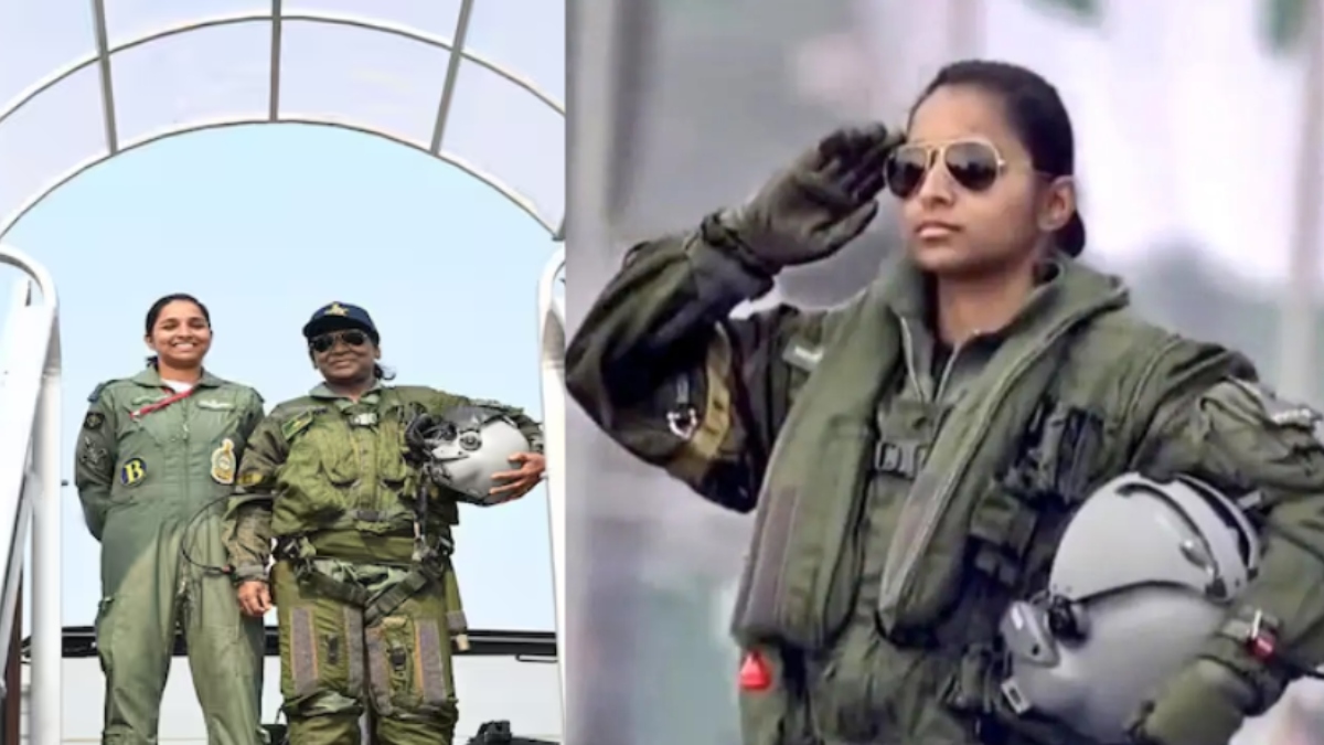 squadron leader shivangi singh meets president murmu debunking pakistans claims