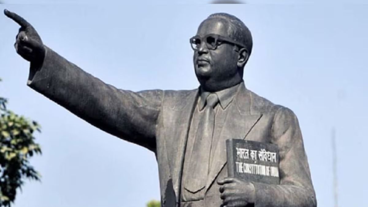 baba saheb ambedkars statue vandalised in jammu and kashmir people took to the streets demanding action against the accused