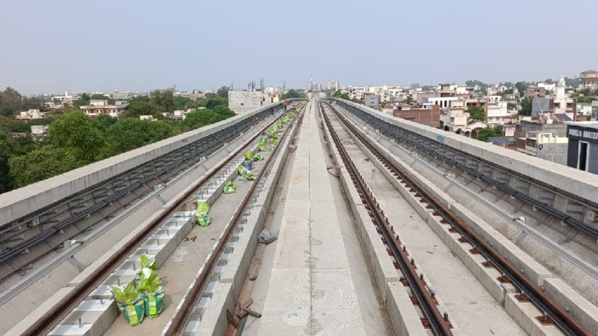 kanpur metro completes track laying between bara devi and naubasta