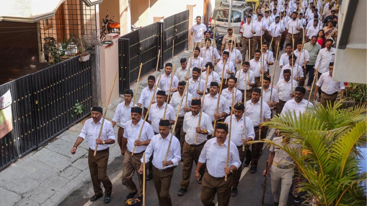 rss route march allowed in cong chief kharge home turf in karnataka gurmitkal