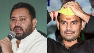 तेजस्वी यादव और तेजप्रताप यादव। PTI
