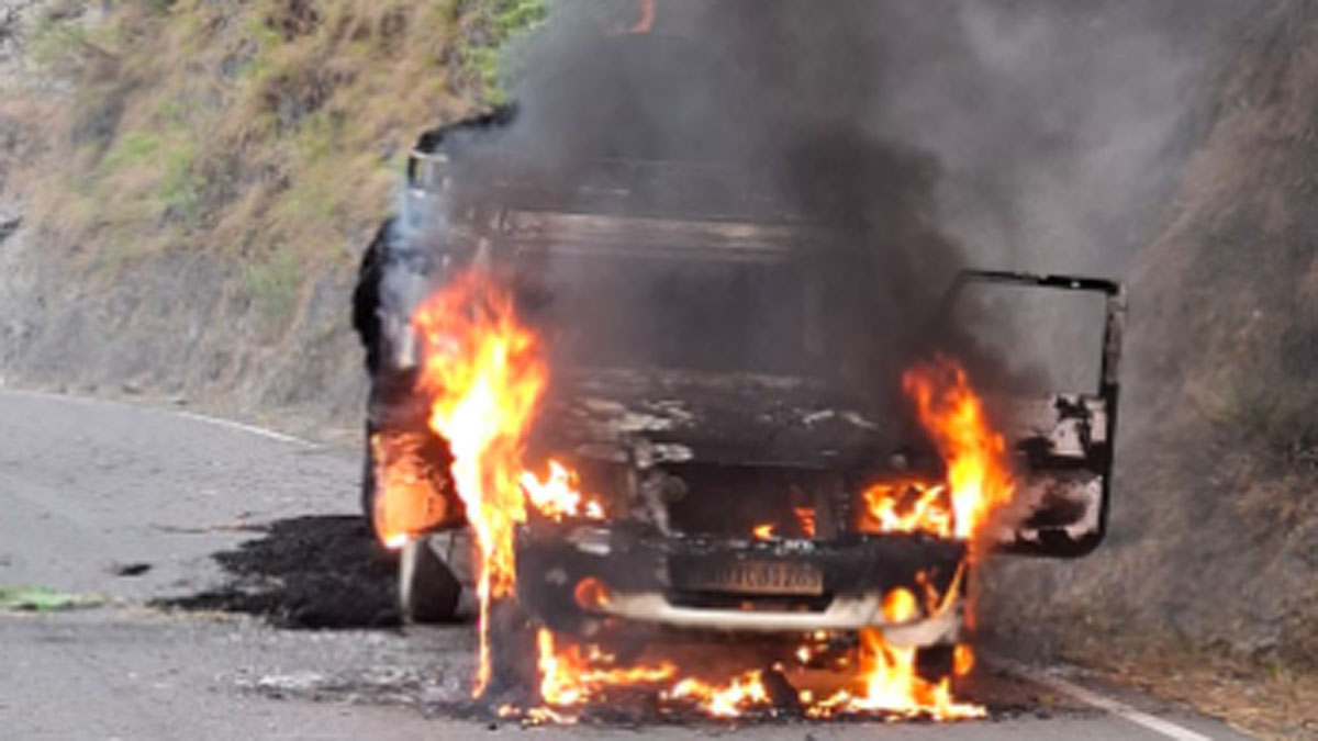pickup full of stubble caught fire two youth jumped to save their lives
