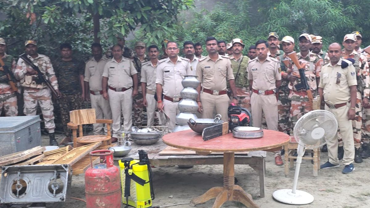 bihar elections police seize property of illicit liquor trader in gopalganj