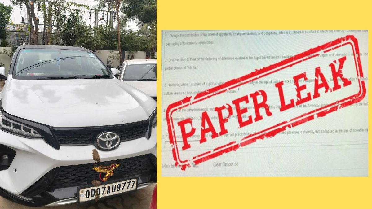 odisha police si exam leak cid raids indirapuram car seized