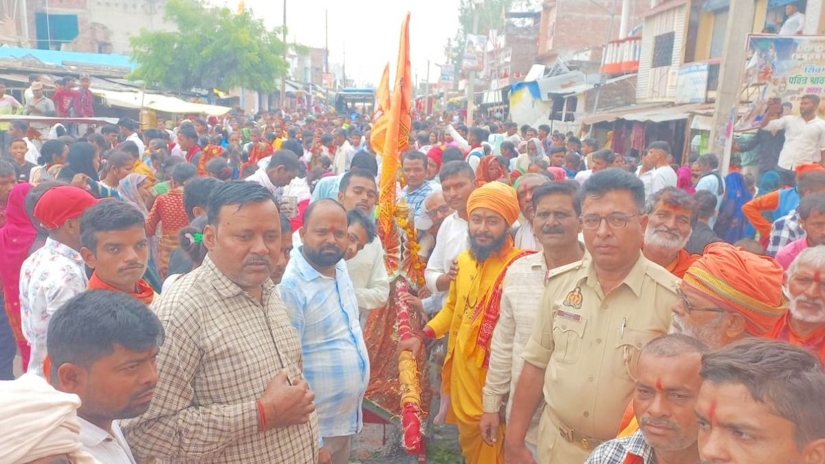 shravasti 14 kosi parikrama procession held at vibhutinath temple