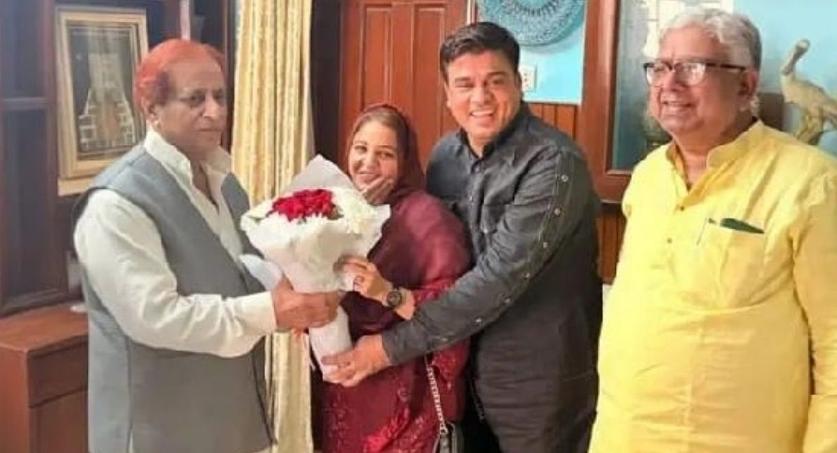 mla irfan solanki along with his wife nafees arrived to meet azam khan