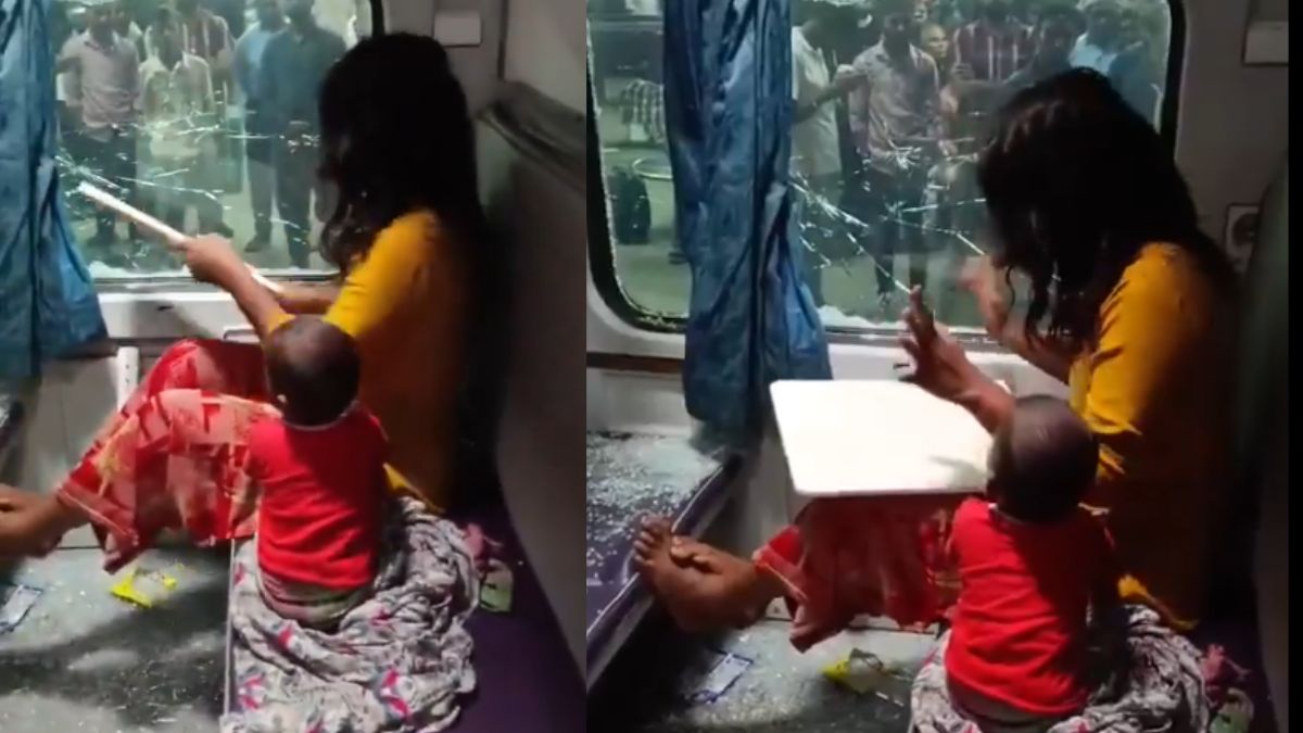 indoredelhi train woman breaks ac coach window after purse theft