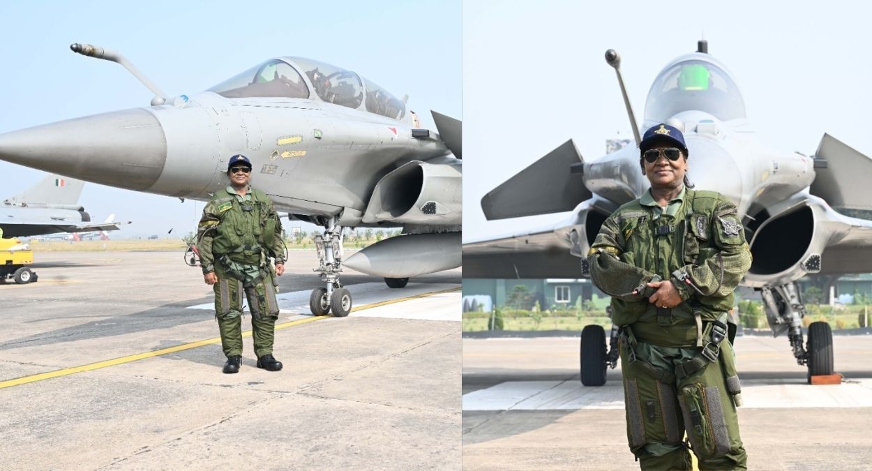 president murmus rafale flight over kurukshetras brahma sarovar