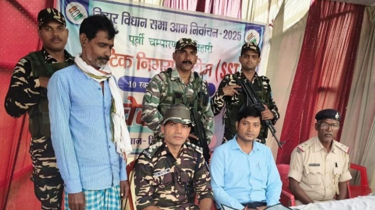 east champaran news sst arrested a man with nepali currency at the india nepal border