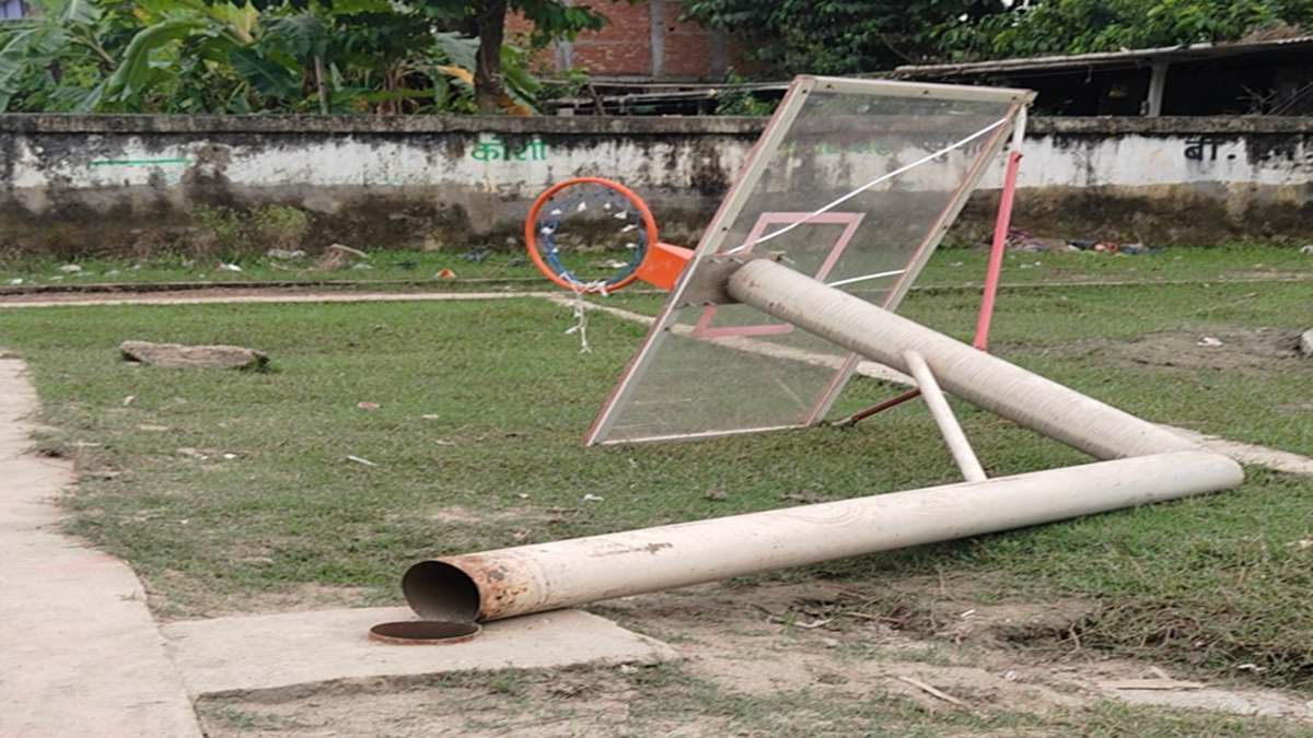 rjd rally controversy volleyball stand cut for rally in supaul