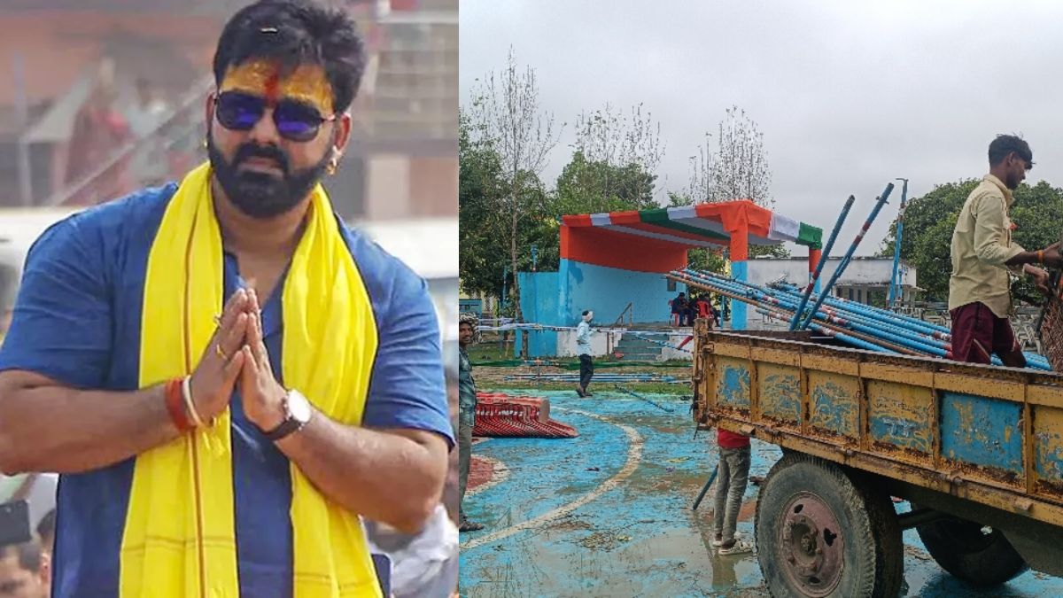 pawan singh rally cancelled cyclone disrupts bihar election campaign